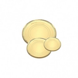 PLATO REDONDO METAL ORO  (50u)